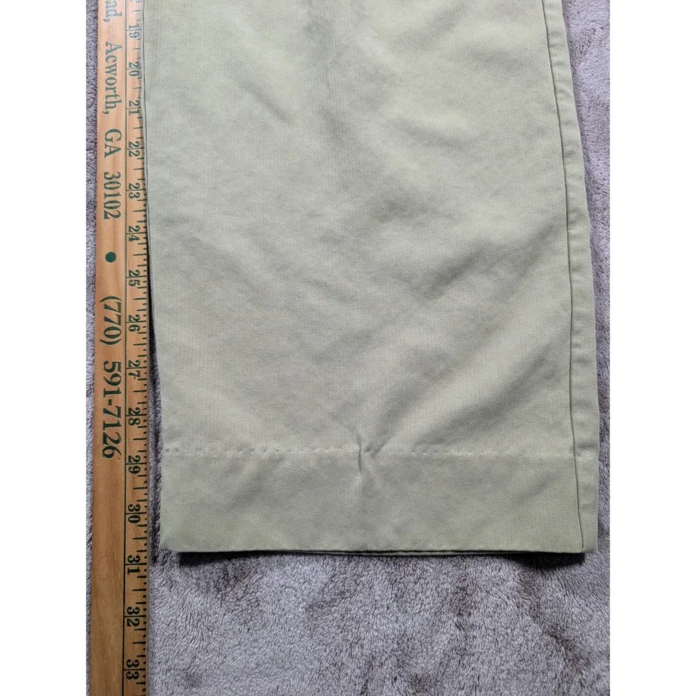 Tommy Bahama Pleated Trousers Mens 34 x UFN Khaki 100% Silk Straight Leg Pants
